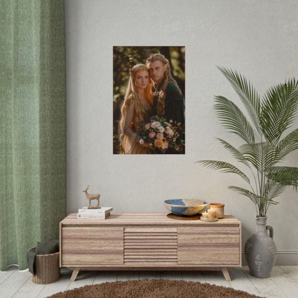 Custom Fantasy Couple Portrait Poster from photo | Custom Couple Portrait from photo Middle-Earth Style | Best for Anniversary Gift, Special Gift - Image 89