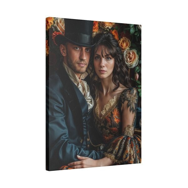 Personalized Fantasy Couple Portrait Matte Canvas | Custom Floral Wonderland Couple Portrait Personalized Couple Portrait from Photo | Best for anniversary gift - Image 6