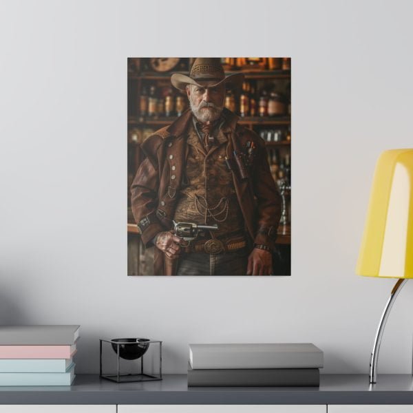 Personalized Fantasy Portrait Design Matte Canvas | Custom Cowboy Portrait from Photo | Best for party & gift - Image 8