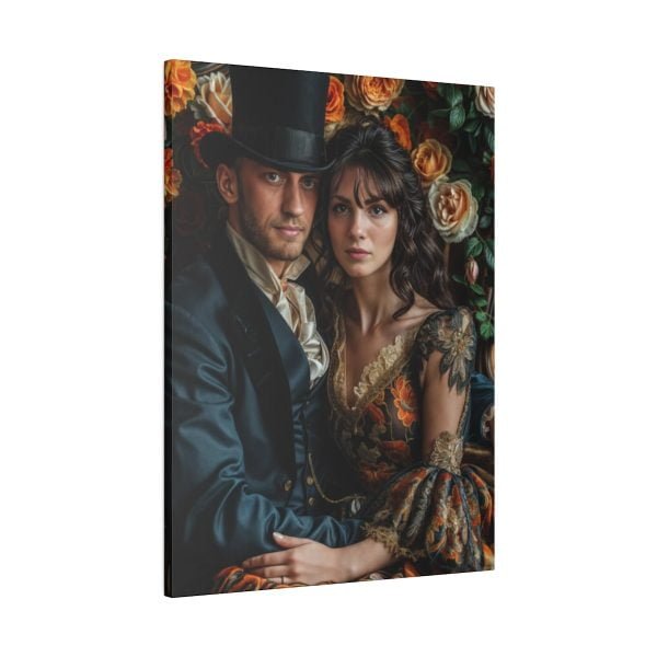 Personalized Fantasy Couple Portrait Matte Canvas | Custom Floral Wonderland Couple Portrait Personalized Couple Portrait from Photo | Best for anniversary gift - Image 14