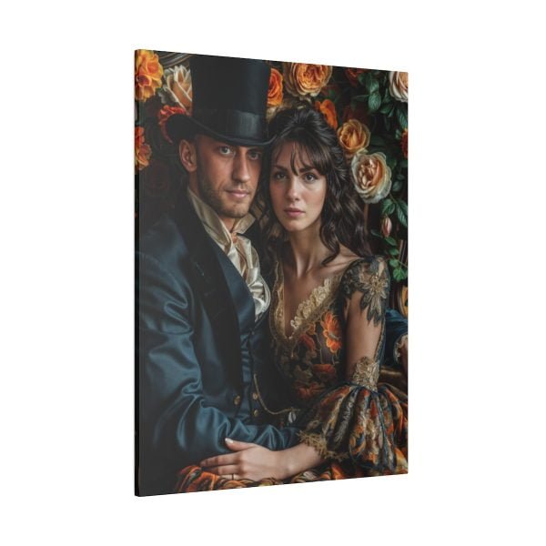 Personalized Fantasy Couple Portrait Matte Canvas | Custom Floral Wonderland Couple Portrait Personalized Couple Portrait from Photo | Best for anniversary gift - Image 18