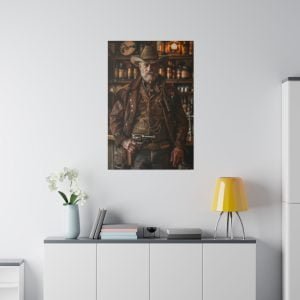 Personalized Fantasy Portrait Design Matte Canvas | Custom Cowboy Portrait from Photo | Best for party & gift