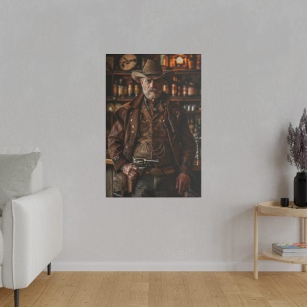 Personalized Fantasy Portrait Design Matte Canvas | Custom Cowboy Portrait from Photo | Best for party & gift - Image 4