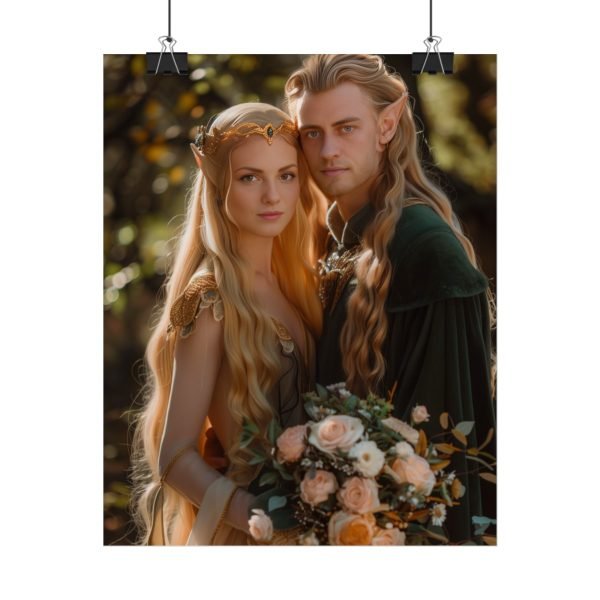 Custom Fantasy Couple Portrait Poster from photo | Custom Couple Portrait from photo Middle-Earth Style | Best for Anniversary Gift, Special Gift - Image 12