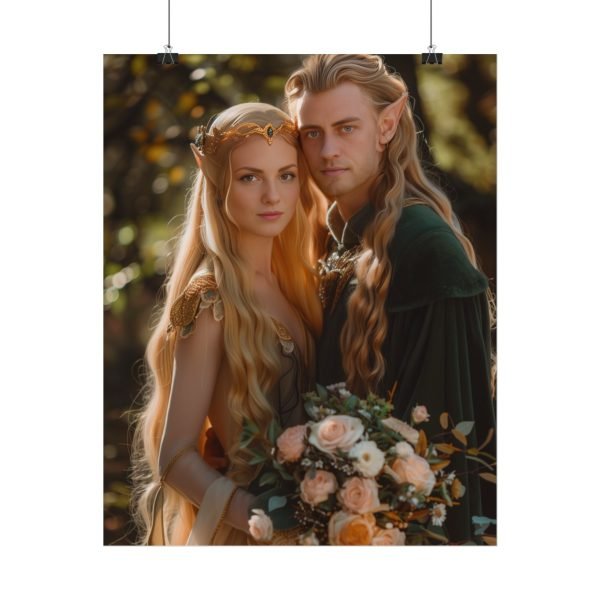 Custom Fantasy Couple Portrait Poster from photo | Custom Couple Portrait from photo Middle-Earth Style | Best for Anniversary Gift, Special Gift - Image 17