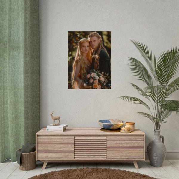 Custom Fantasy Couple Portrait Poster from photo | Custom Couple Portrait from photo Middle-Earth Style | Best for Anniversary Gift, Special Gift - Image 39