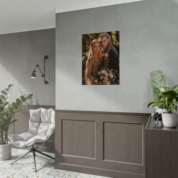 Custom Fantasy Couple Portrait Poster from photo | Custom Couple Portrait from photo Middle-Earth Style | Best for Anniversary Gift, Special Gift - Image 40
