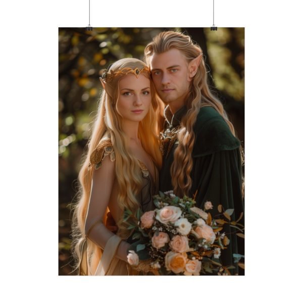 Custom Fantasy Couple Portrait Poster from photo | Custom Couple Portrait from photo Middle-Earth Style | Best for Anniversary Gift, Special Gift - Image 42