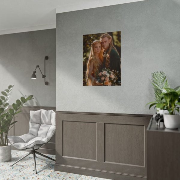 Custom Fantasy Couple Portrait Poster from photo | Custom Couple Portrait from photo Middle-Earth Style | Best for Anniversary Gift, Special Gift - Image 45