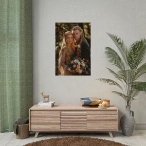 Custom Fantasy Couple Portrait Poster from photo | Custom Couple Portrait from photo Middle-Earth Style | Best for Anniversary Gift, Special Gift