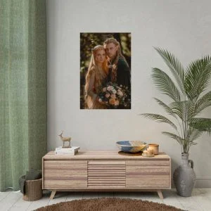Custom Fantasy Couple Portrait Poster from photo | Custom Couple Portrait from photo Middle-Earth Style | Best for Anniversary Gift, Special Gift