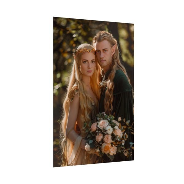 Custom Fantasy Couple Portrait Poster from photo | Custom Couple Portrait from photo Middle-Earth Style | Best for Anniversary Gift, Special Gift - Image 48