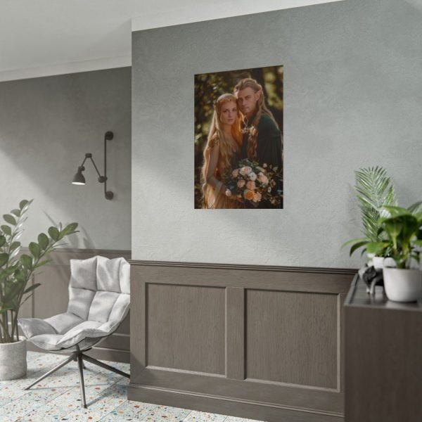 Custom Fantasy Couple Portrait Poster from photo | Custom Couple Portrait from photo Middle-Earth Style | Best for Anniversary Gift, Special Gift - Image 50