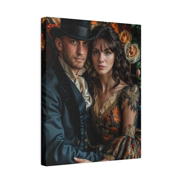 Personalized Fantasy Couple Portrait Matte Canvas | Custom Floral Wonderland Couple Portrait Personalized Couple Portrait from Photo | Best for anniversary gift - Image 22