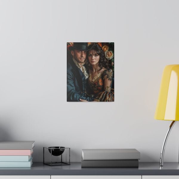 Personalized Fantasy Couple Portrait Matte Canvas | Custom Floral Wonderland Couple Portrait Personalized Couple Portrait from Photo | Best for anniversary gift - Image 24