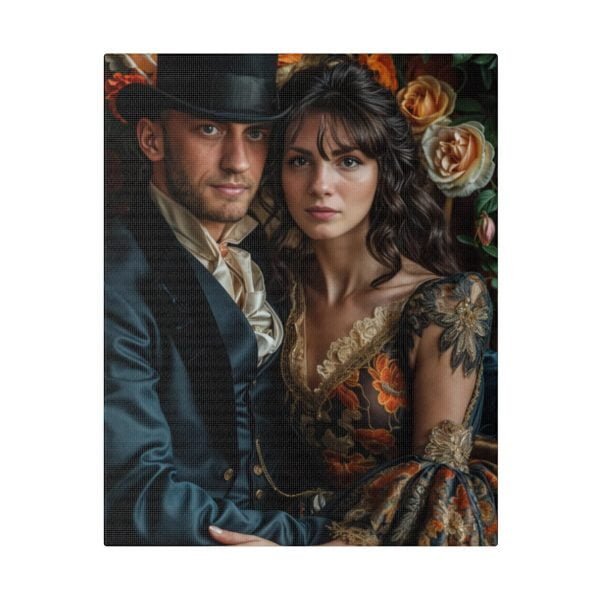 Personalized Fantasy Couple Portrait Matte Canvas | Custom Floral Wonderland Couple Portrait Personalized Couple Portrait from Photo | Best for anniversary gift - Image 21