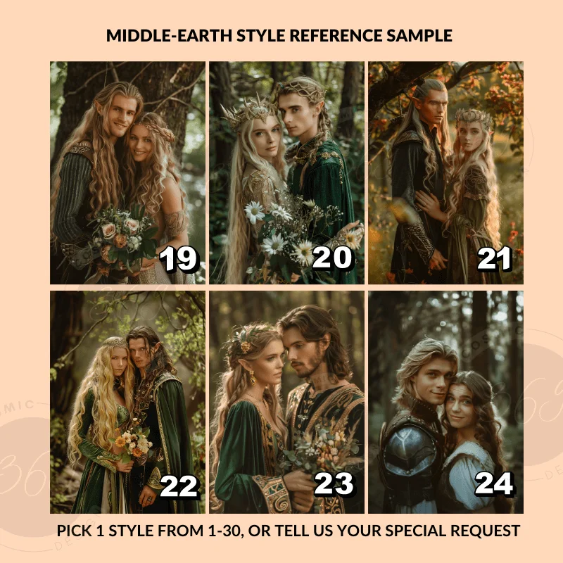 Custom Fantasy Couple Portrait Poster from photo Custom Couple Portrait from photo Middle-Earth Style6 custom couple portrait from normal photo -- we create the fantasy couple portrait for you with normal photo -- middle earth style