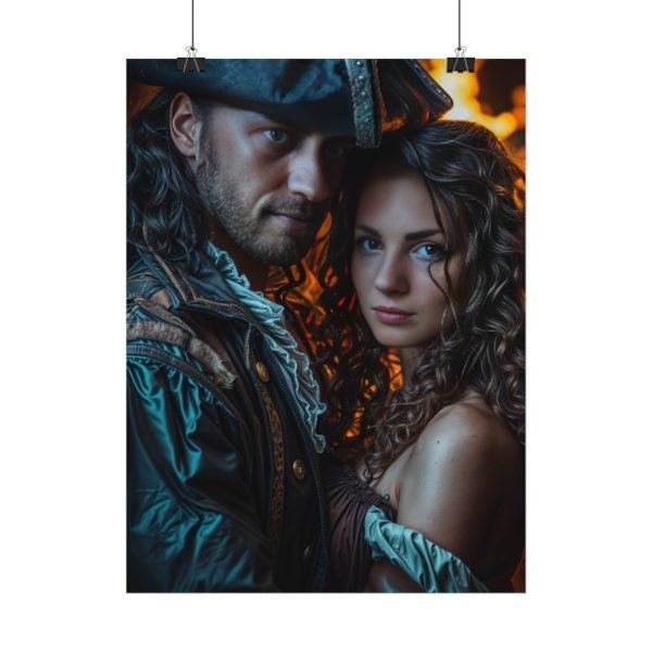 Custom Fantasy Couple Portrait Poster from photo | Custom Couple Portrait from photo Pirate Couple Style | Best for Anniversary Gift, Special Gift - Image 52