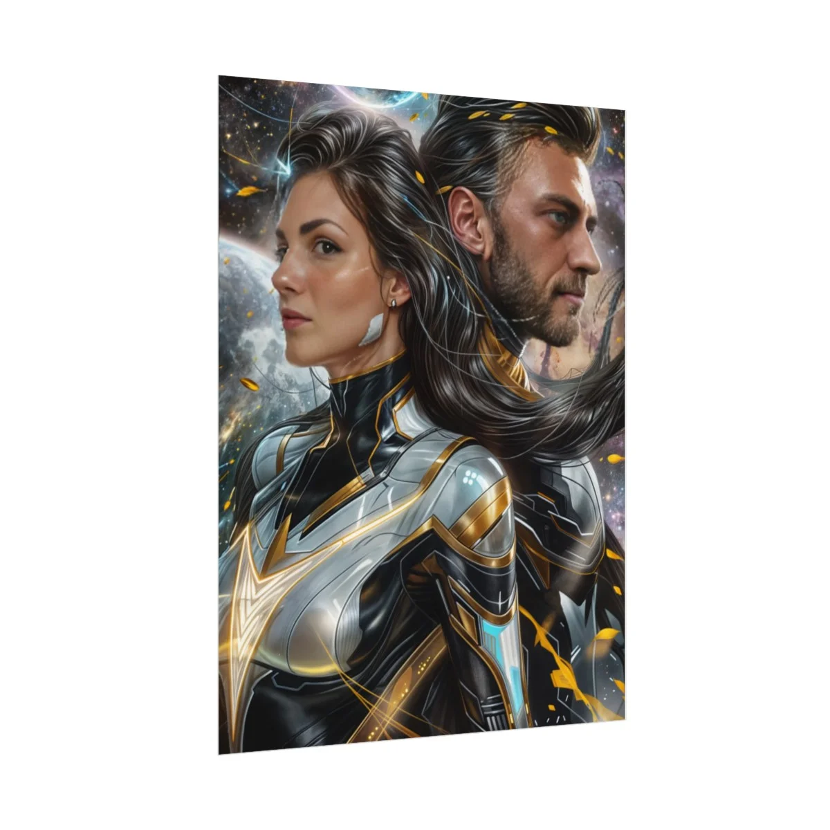 Custom Fantasy Couple Portrait Poster from photo | Custom Couple Portrait from photo Superhero Couple Style | Best for Anniversary Gift, Special Gift - Image 53