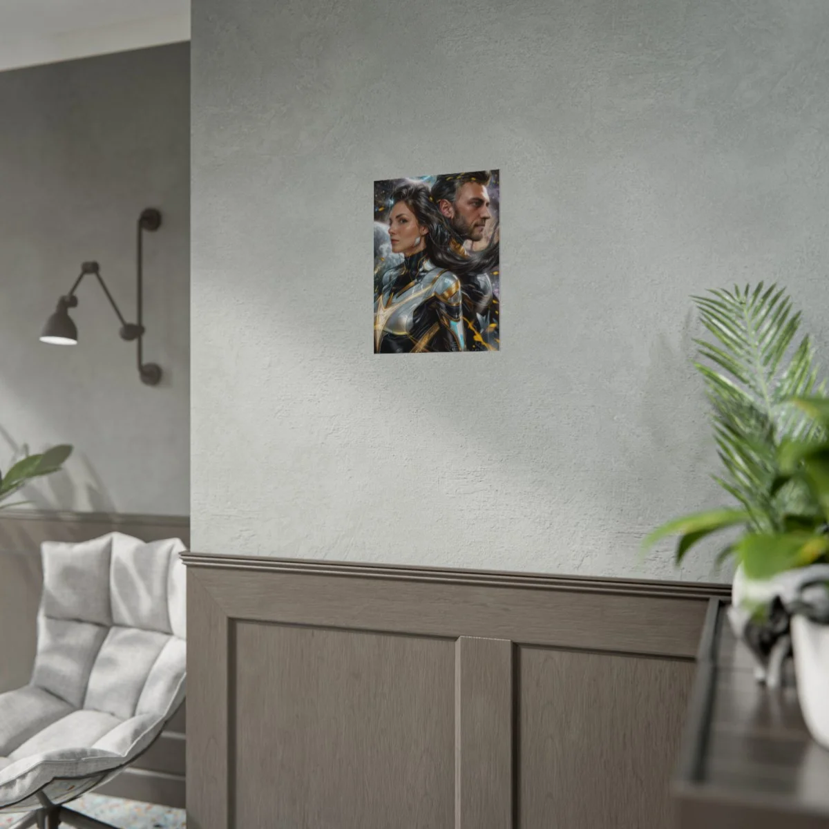 Custom Fantasy Couple Portrait Poster from photo | Custom Couple Portrait from photo Superhero Couple Style | Best for Anniversary Gift, Special Gift - Image 55