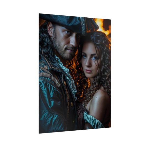 Custom Fantasy Couple Portrait Poster from photo | Custom Couple Portrait from photo Pirate Couple Style | Best for Anniversary Gift, Special Gift - Image 58