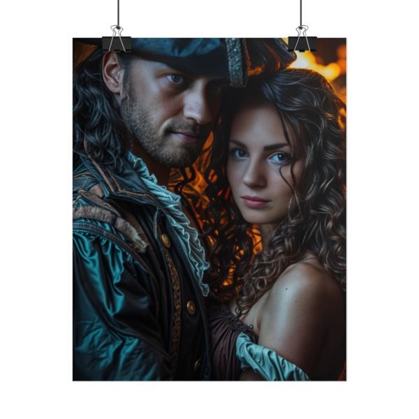 Custom Fantasy Couple Portrait Poster from photo | Custom Couple Portrait from photo Pirate Couple Style | Best for Anniversary Gift, Special Gift - Image 62