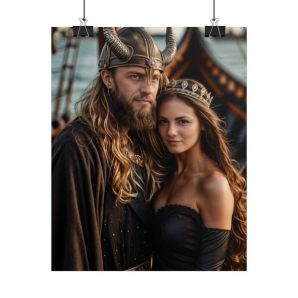 Custom Fantasy Couple Portrait Poster from photo | Custom Viking Couple Portrait from normal photo | Best for Anniversary Gift, Special Gift - Image 62