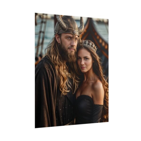 Custom Fantasy Couple Portrait Poster from photo | Custom Viking Couple Portrait from normal photo | Best for Anniversary Gift, Special Gift - Image 63
