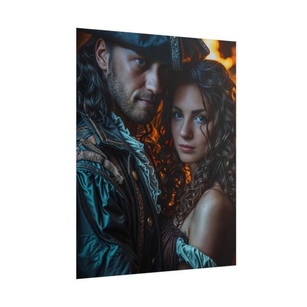 Custom Fantasy Couple Portrait Poster from photo | Custom Couple Portrait from photo Pirate Couple Style | Best for Anniversary Gift, Special Gift - Image 63