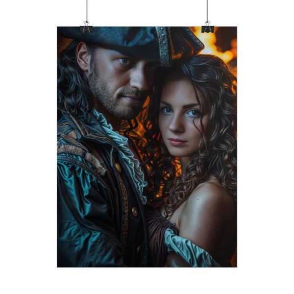 Custom Fantasy Couple Portrait Poster from photo | Custom Couple Portrait from photo Pirate Couple Style | Best for Anniversary Gift, Special Gift - Image 67