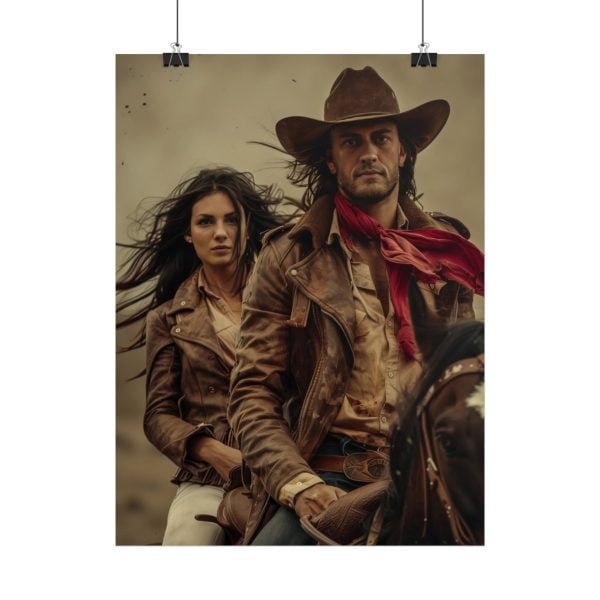 Custom Fantasy Couple Portrait Poster from photo | Custom Couple Cowboy Cowgirl Portrait from normal photo | Best for Anniversary Gift, Special Gift - Image 67