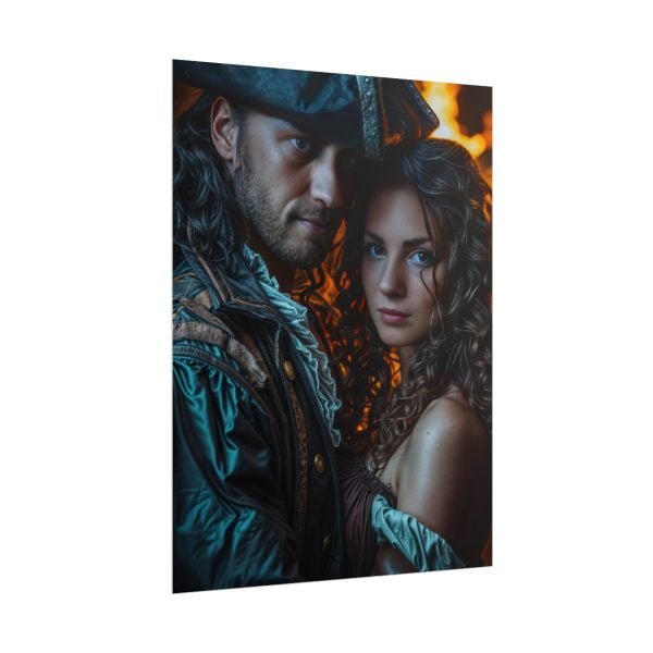 Custom Fantasy Couple Portrait Poster from photo | Custom Couple Portrait from photo Pirate Couple Style | Best for Anniversary Gift, Special Gift - Image 68