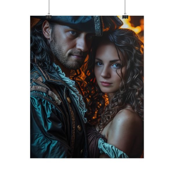 Custom Fantasy Couple Portrait Poster from photo | Custom Couple Portrait from photo Pirate Couple Style | Best for Anniversary Gift, Special Gift - Image 72