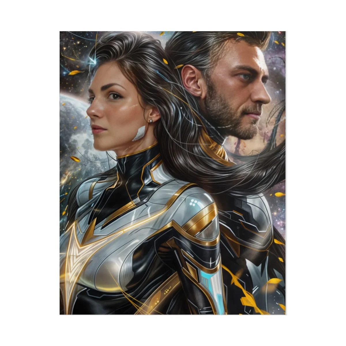Custom Fantasy Couple Portrait Poster from photo | Custom Couple Portrait from photo Superhero Couple Style | Best for Anniversary Gift, Special Gift - Image 71