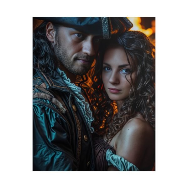 Custom Fantasy Couple Portrait Poster from photo | Custom Couple Portrait from photo Pirate Couple Style | Best for Anniversary Gift, Special Gift - Image 71