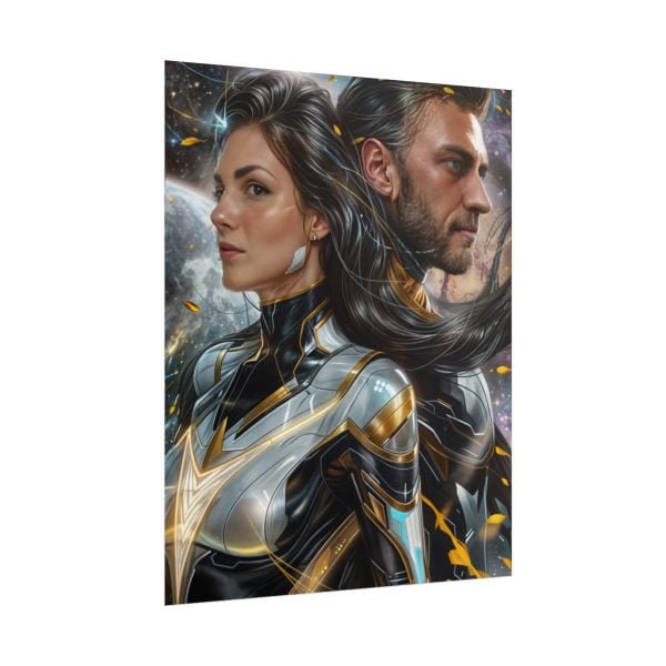 Custom Fantasy Couple Portrait Poster from photo | Custom Couple Portrait from photo Superhero Couple Style | Best for Anniversary Gift, Special Gift - Image 73
