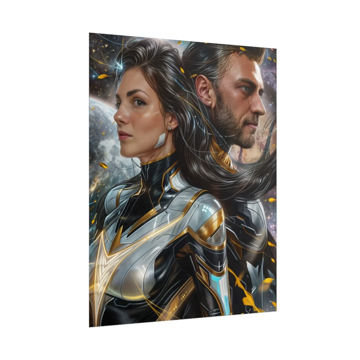 Custom Fantasy Couple Portrait Poster from photo | Custom Couple Portrait from photo Superhero Couple Style | Best for Anniversary Gift, Special Gift - Image 73
