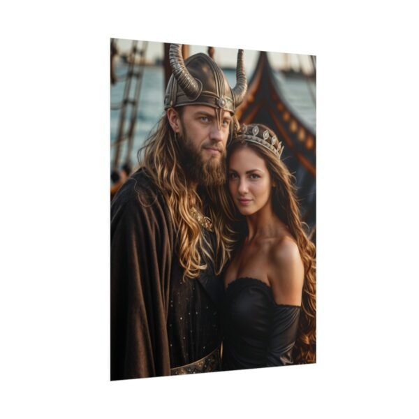 Custom Fantasy Couple Portrait Poster from photo | Custom Viking Couple Portrait from normal photo | Best for Anniversary Gift, Special Gift - Image 83