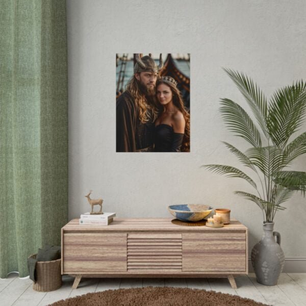 Custom Fantasy Couple Portrait Poster from photo | Custom Viking Couple Portrait from normal photo | Best for Anniversary Gift, Special Gift - Image 84