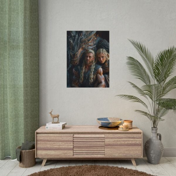 Custom Fantasy Couple Portrait Poster from photo | Custom Medieval Fantasy Couple Portrait from normal photo | Best for Anniversary Gift, Special Gift - Image 84