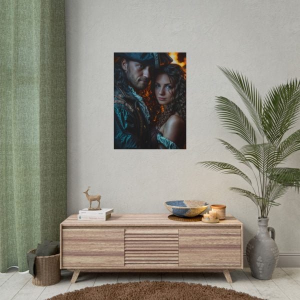 Custom Fantasy Couple Portrait Poster from photo | Custom Couple Portrait from photo Pirate Couple Style | Best for Anniversary Gift, Special Gift - Image 84