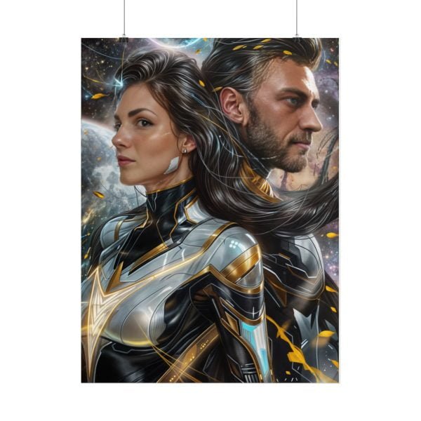 Custom Fantasy Couple Portrait Poster from photo | Custom Couple Portrait from photo Superhero Couple Style | Best for Anniversary Gift, Special Gift - Image 82