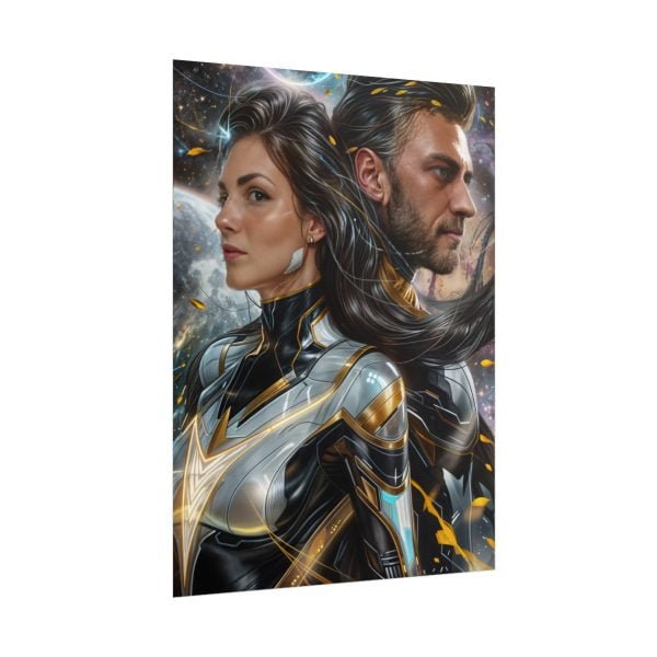 Custom Fantasy Couple Portrait Poster from photo | Custom Couple Portrait from photo Superhero Couple Style | Best for Anniversary Gift, Special Gift - Image 83