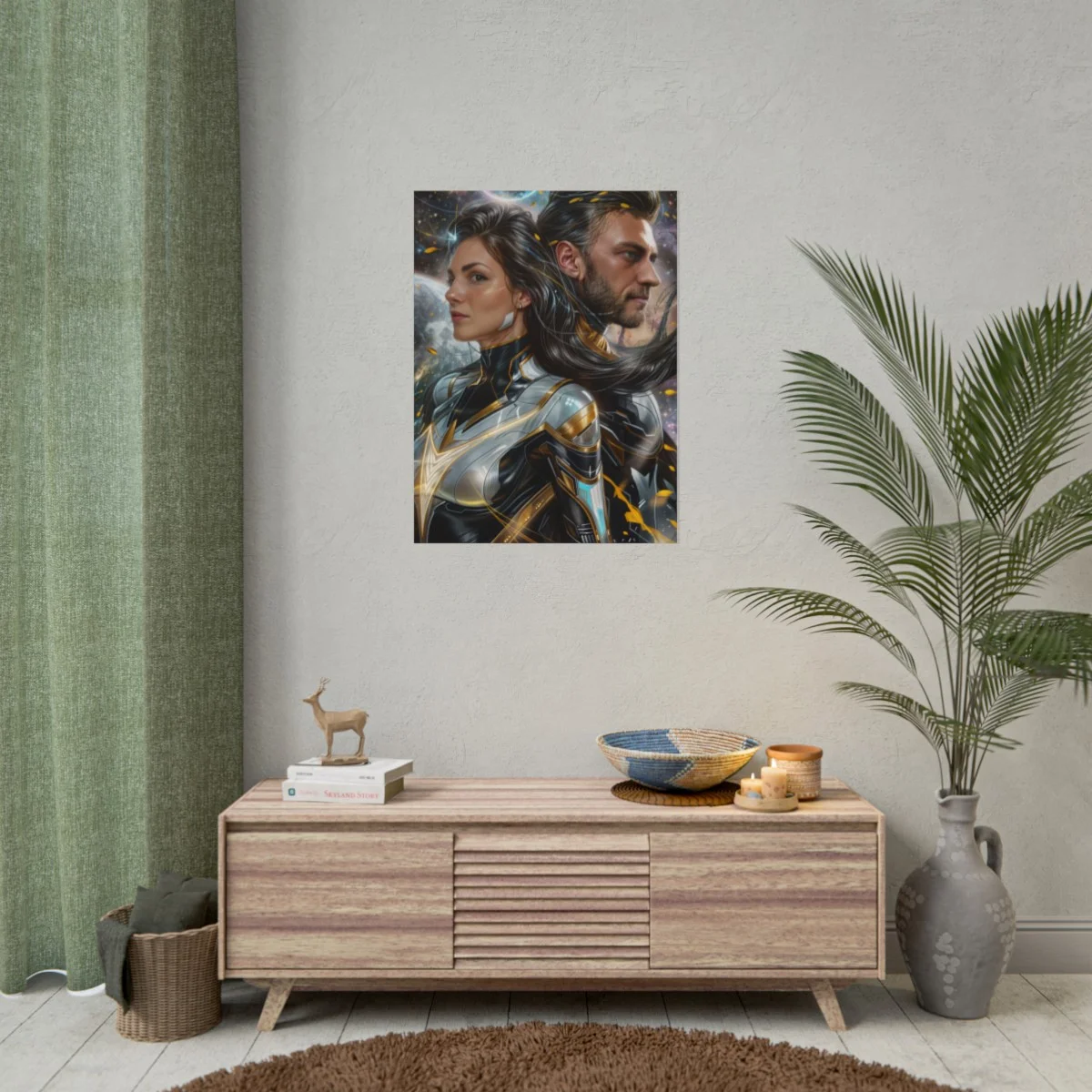 Custom Fantasy Couple Portrait Poster from photo | Custom Couple Portrait from photo Superhero Couple Style | Best for Anniversary Gift, Special Gift - Image 84