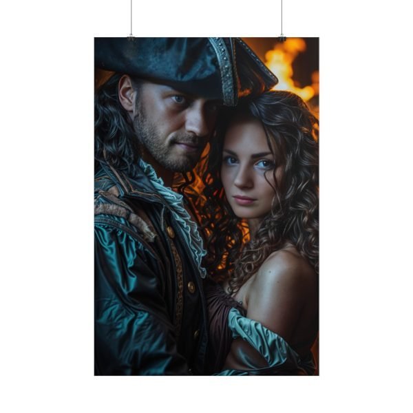 Custom Fantasy Couple Portrait Poster from photo | Custom Couple Portrait from photo Pirate Couple Style | Best for Anniversary Gift, Special Gift - Image 87