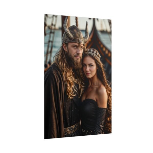 Custom Fantasy Couple Portrait Poster from photo | Custom Viking Couple Portrait from normal photo | Best for Anniversary Gift, Special Gift - Image 88