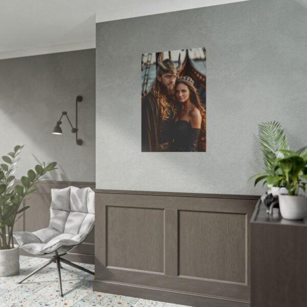 Custom Fantasy Couple Portrait Poster from photo | Custom Viking Couple Portrait from normal photo | Best for Anniversary Gift, Special Gift - Image 90