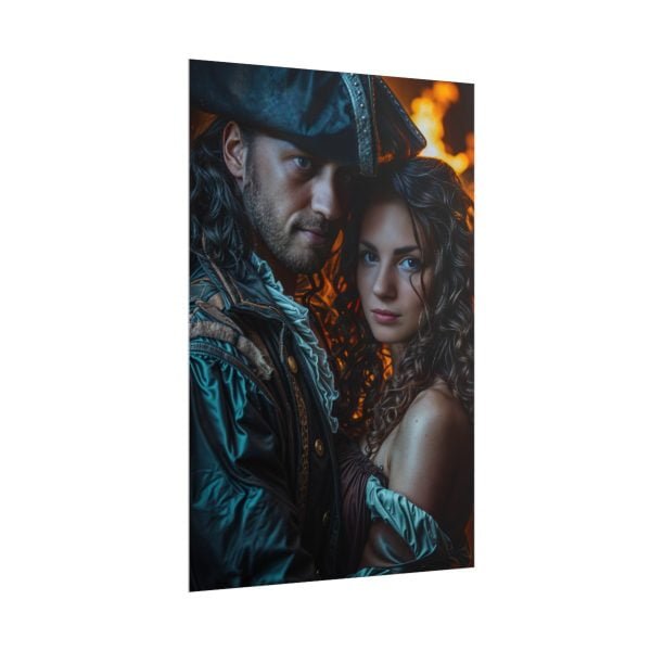 Custom Fantasy Couple Portrait Poster from photo | Custom Couple Portrait from photo Pirate Couple Style | Best for Anniversary Gift, Special Gift - Image 88