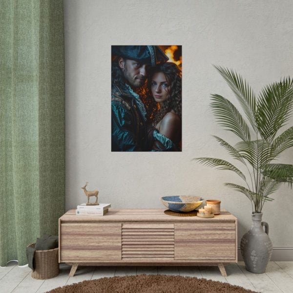 Custom Fantasy Couple Portrait Poster from photo | Custom Couple Portrait from photo Pirate Couple Style | Best for Anniversary Gift, Special Gift - Image 89