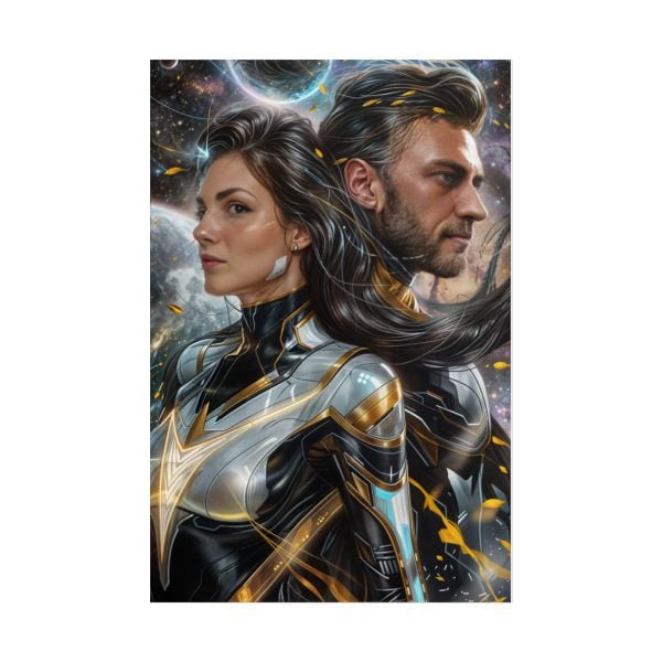 Custom Fantasy Couple Portrait Poster from photo | Custom Couple Portrait from photo Superhero Couple Style | Best for Anniversary Gift, Special Gift - Image 86